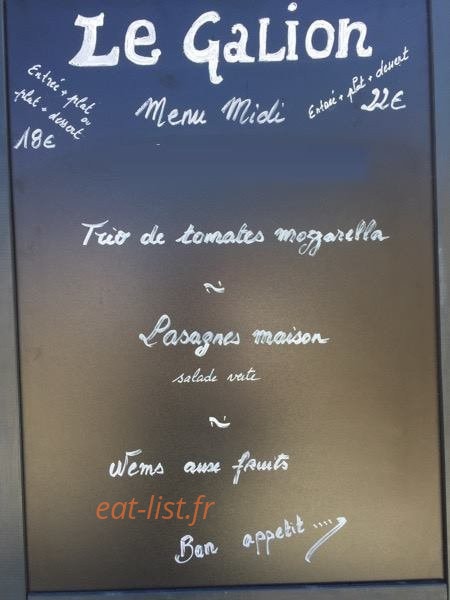 Le Galion — carte page 1