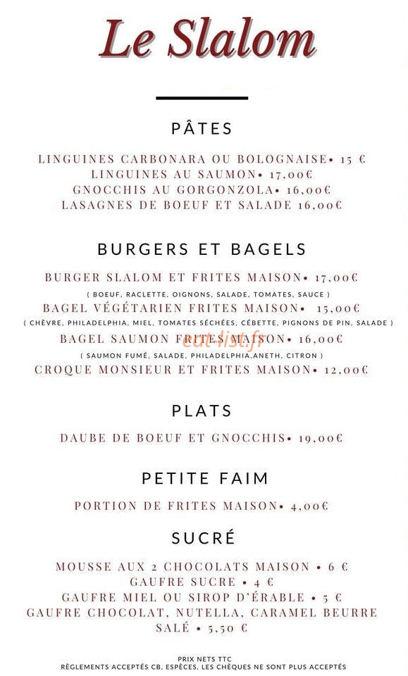 Le Slalom — carte page 1