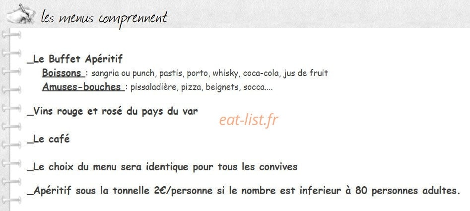Restaurant Amoretti — carte page 4