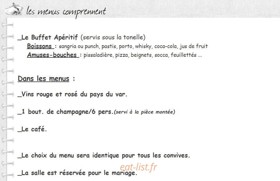 Restaurant Amoretti — carte page 9