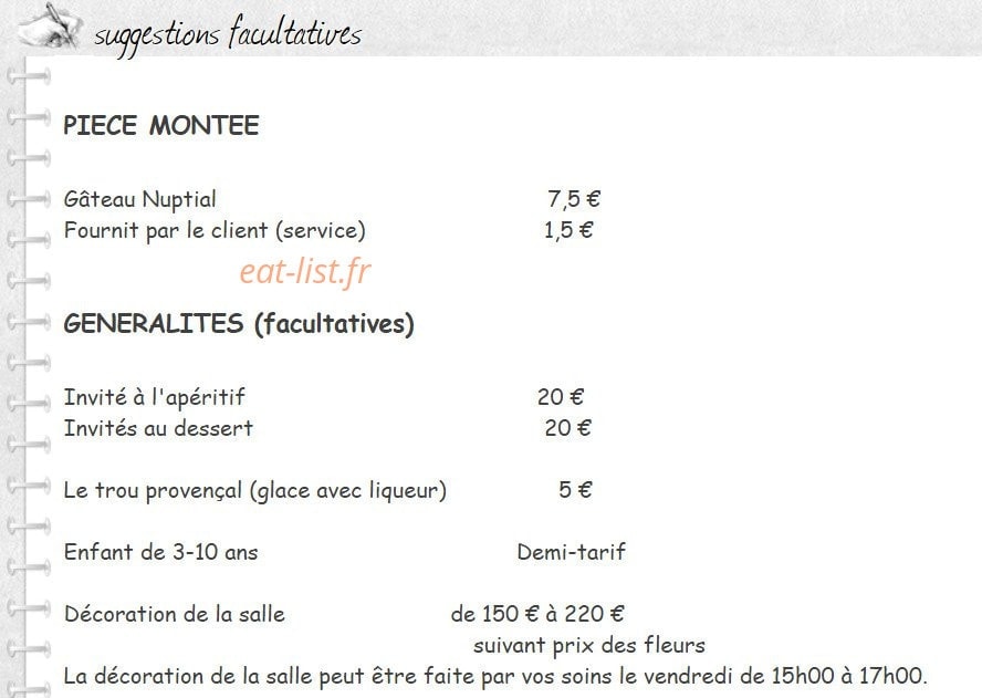 Restaurant Amoretti — carte page 10