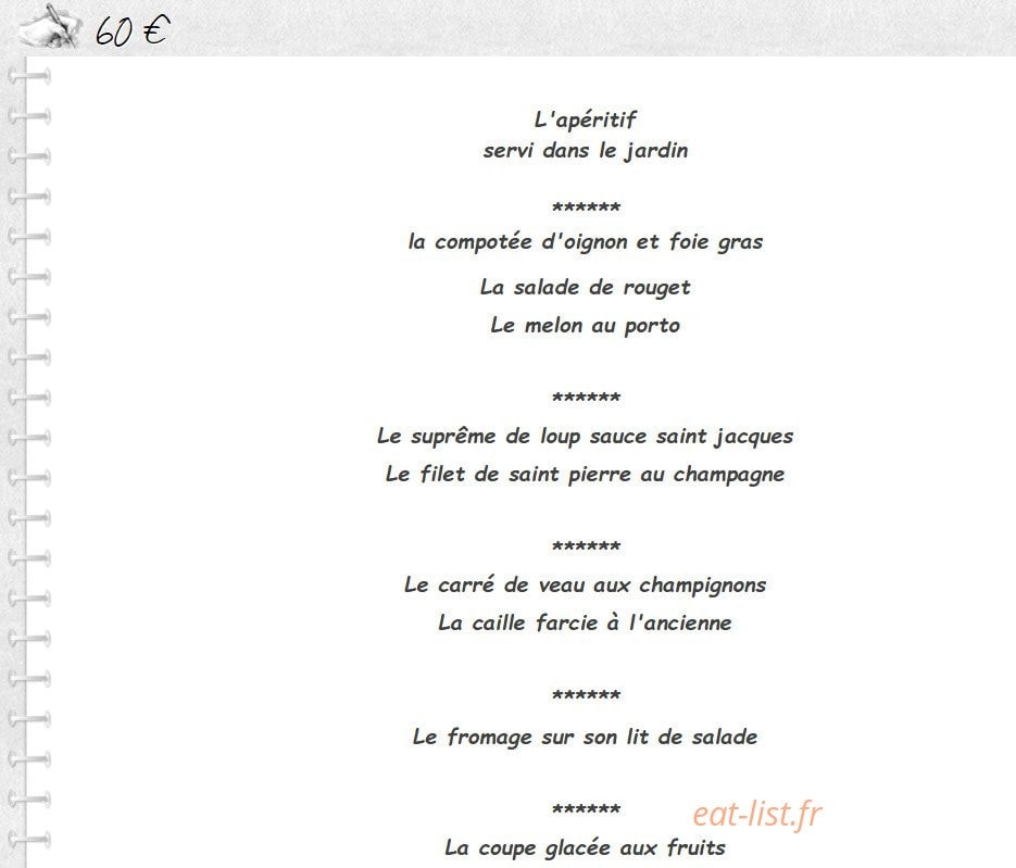 Restaurant Amoretti — carte page 7