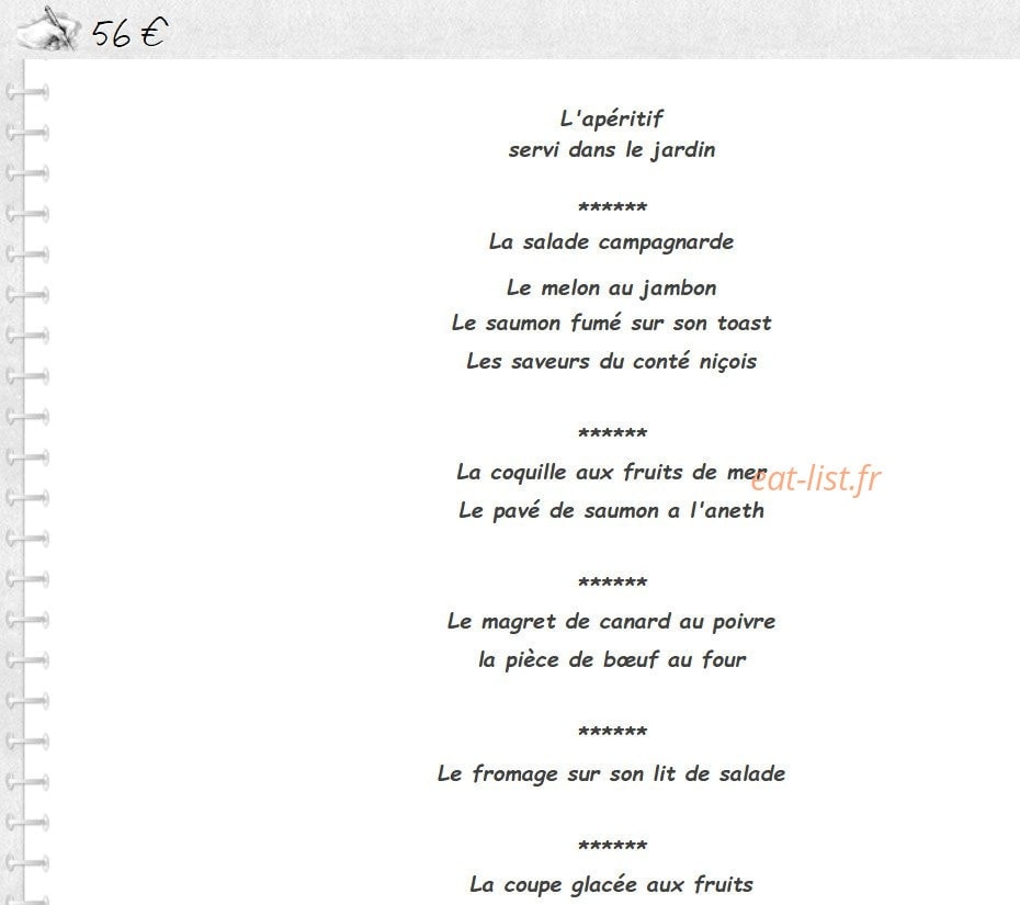 Restaurant Amoretti — carte page 6