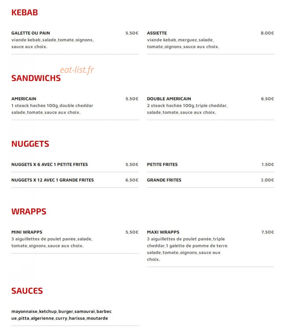 Mac Pizza — carte page 3