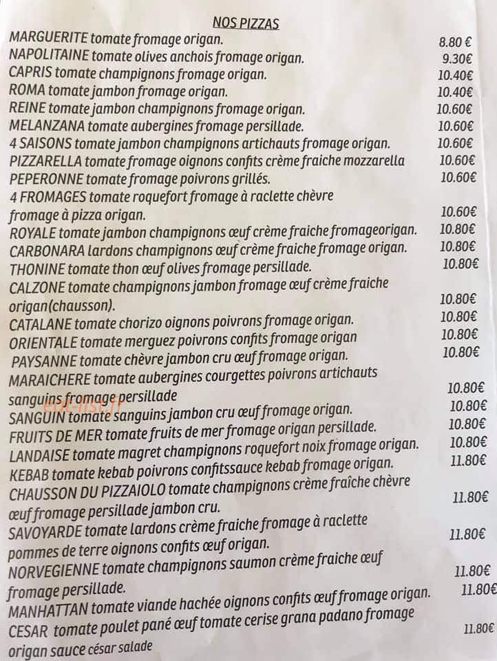 Restaurant du bon vin — carte page 2