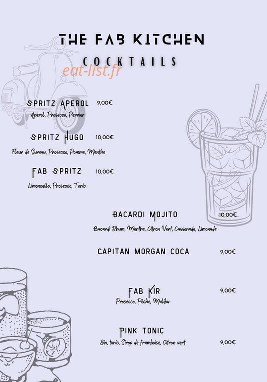 The Fab Kitchen — carte page 5