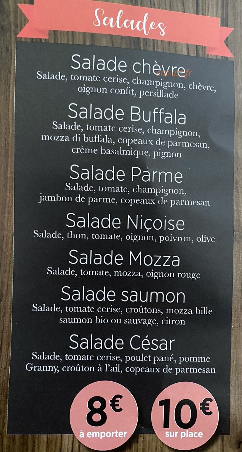 Au Vieuch Pizza — carte page 4