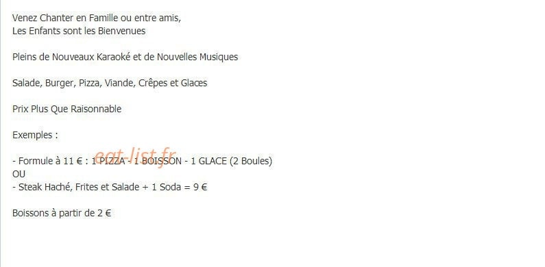 Bambous Cuisine du Monde — carte page 1