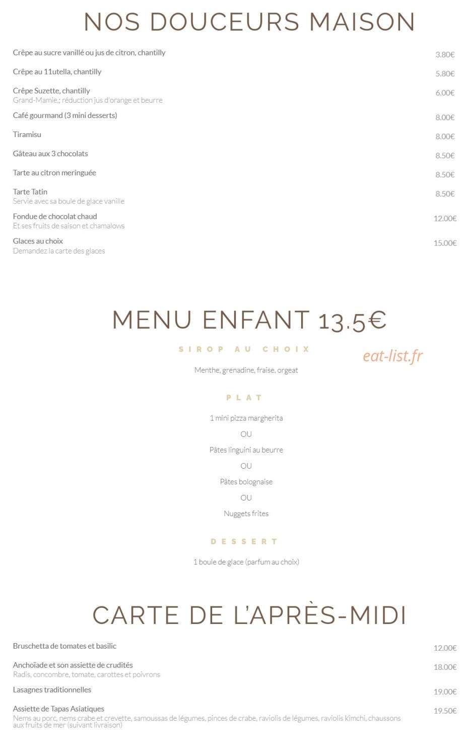 Beach Club — carte page 3