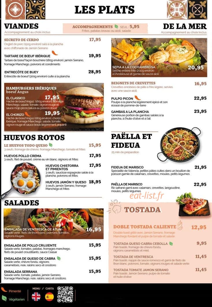 Canas y tapas — carte page 2
