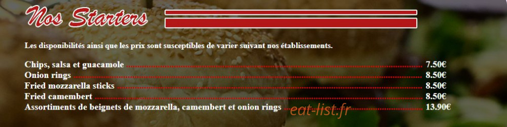 Chez Max — carte page 1