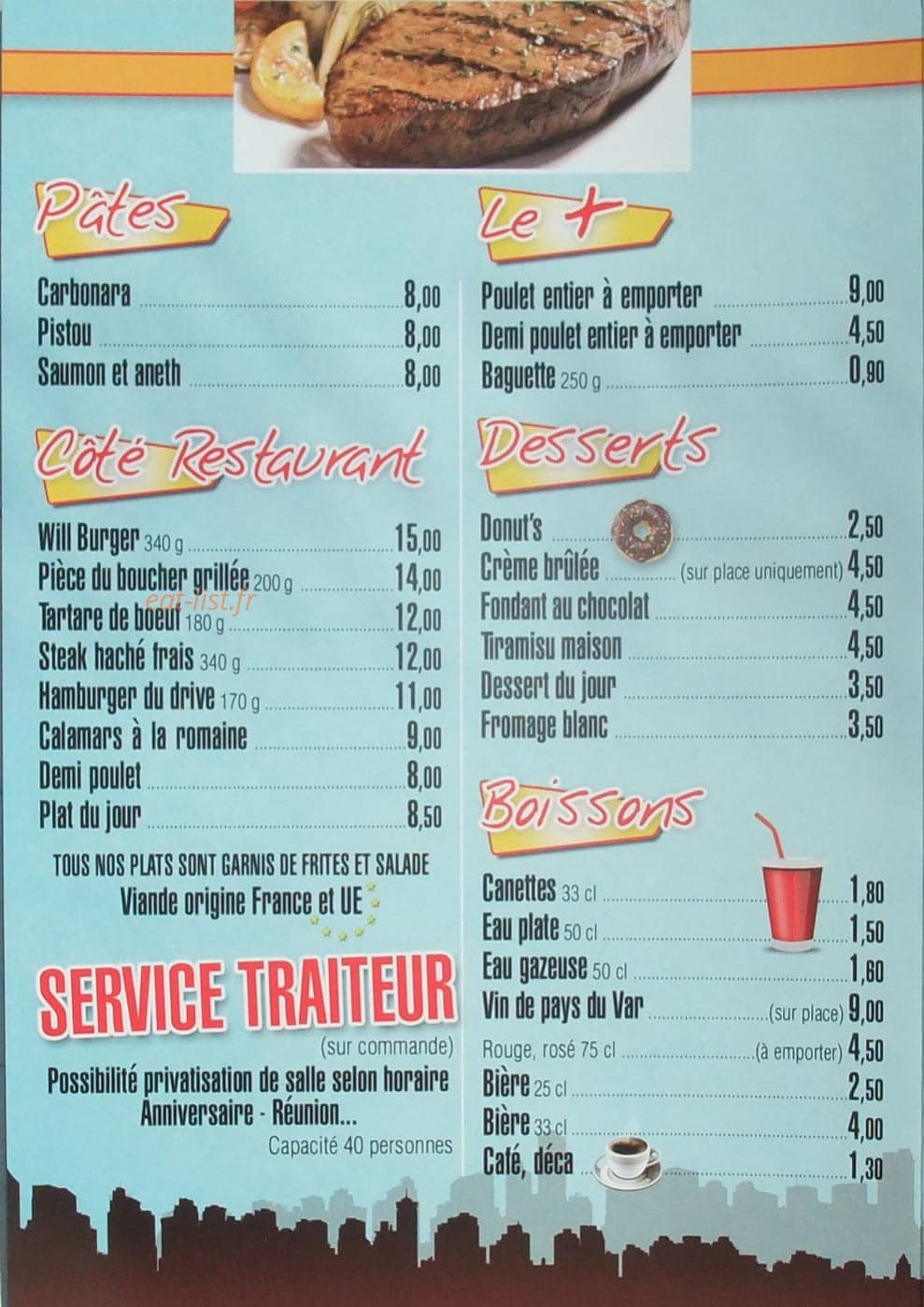 Drive In Restaurant — carte page 5