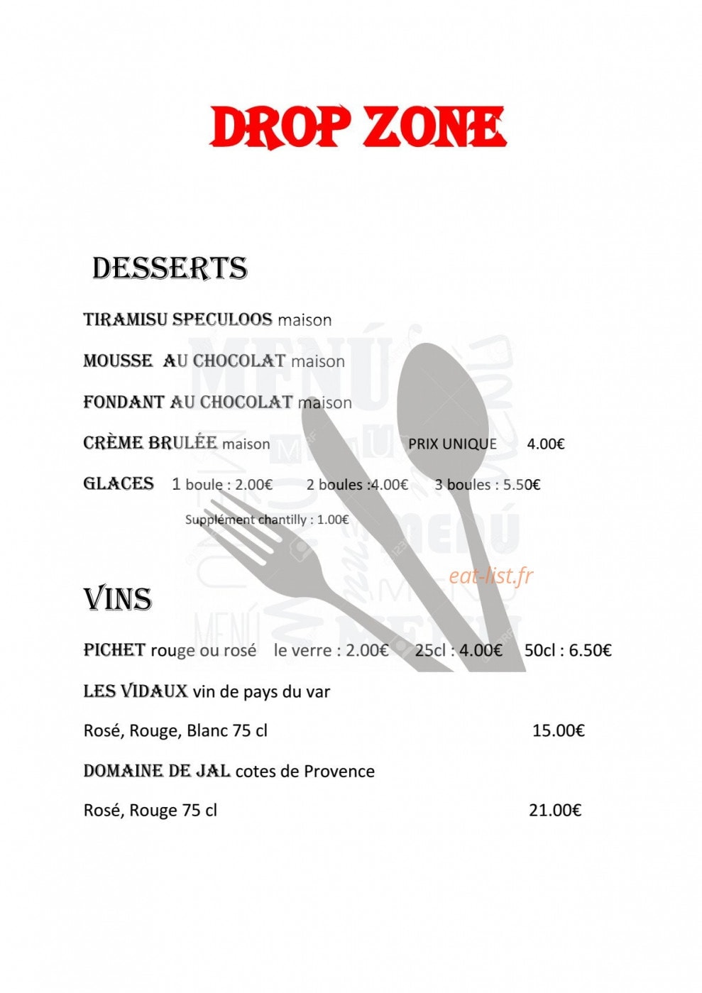 Drop Zone — carte page 3