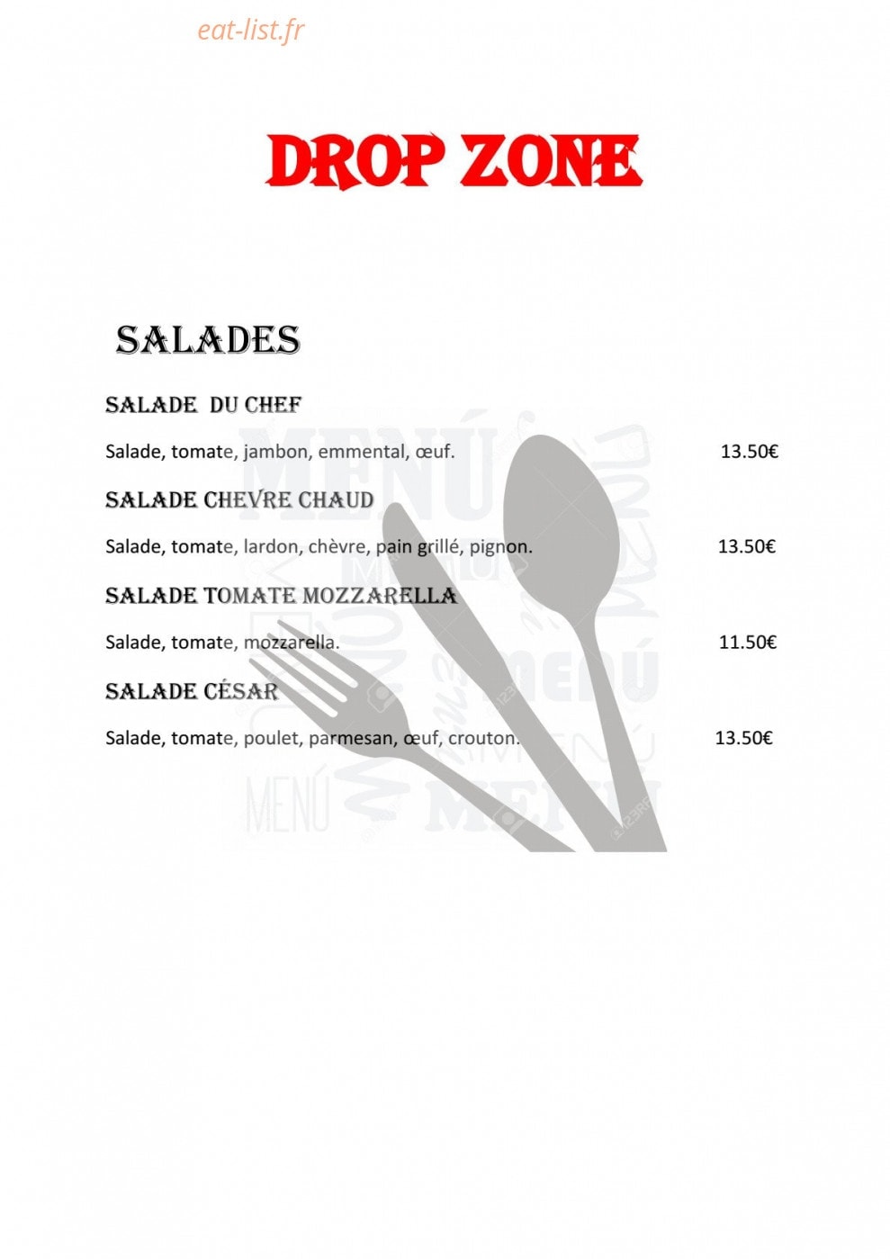 Drop Zone — carte page 1