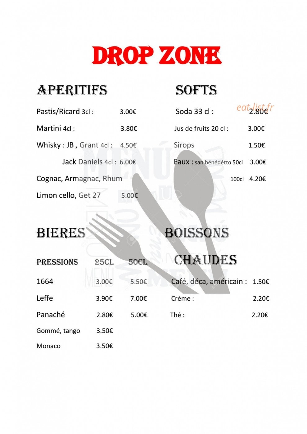 Drop Zone — carte page 4