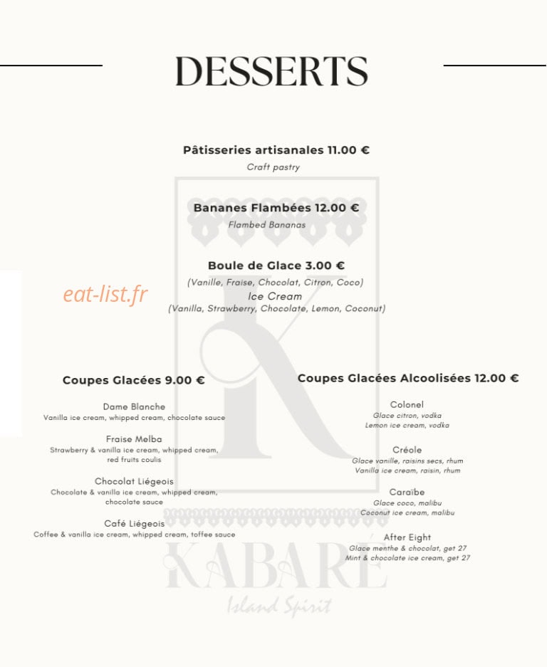 Kabaré — carte page 5