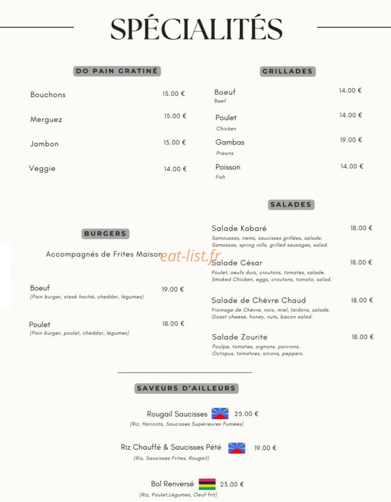 Kabaré — carte page 2