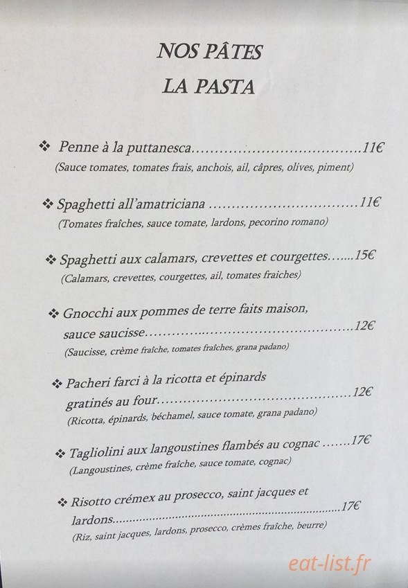 La Bella Italia — carte page 5