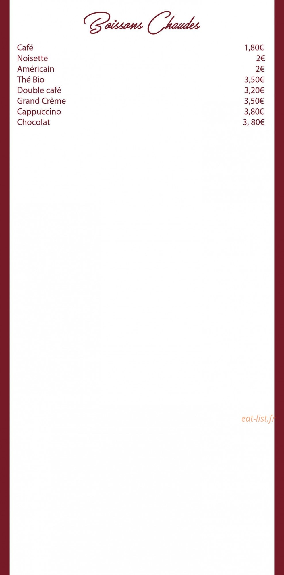 La Cantine d'Olive — carte page 7