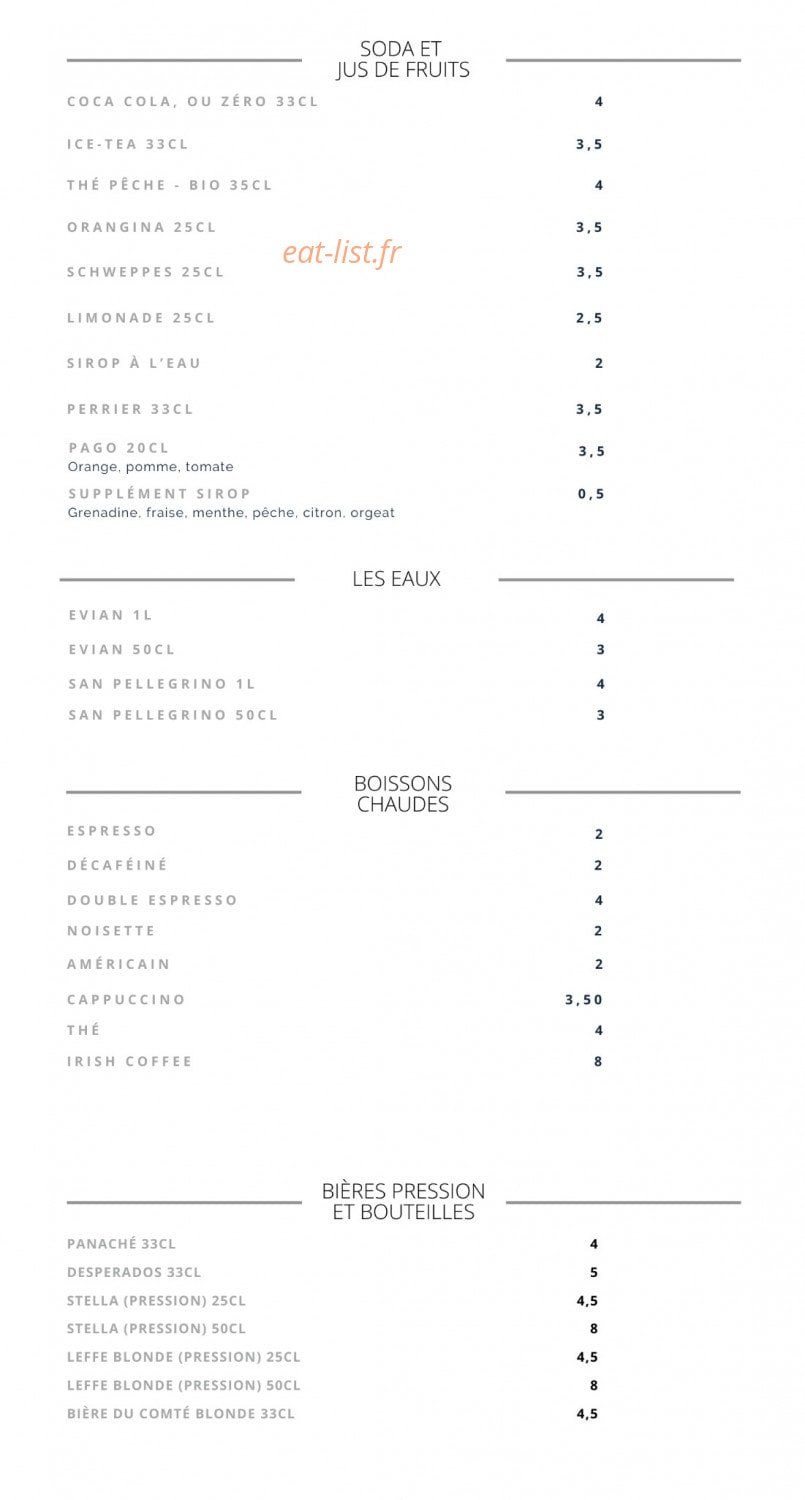 Le Bistrot de Nicolas — carte page 5