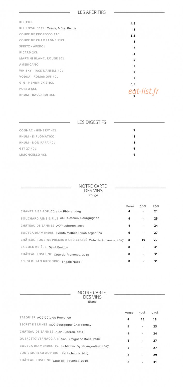 Le Bistrot de Nicolas — carte page 6