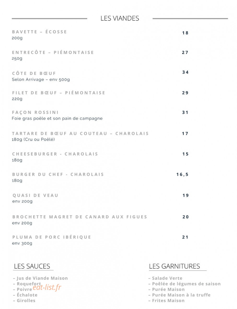Le Bistrot de Nicolas — carte page 2