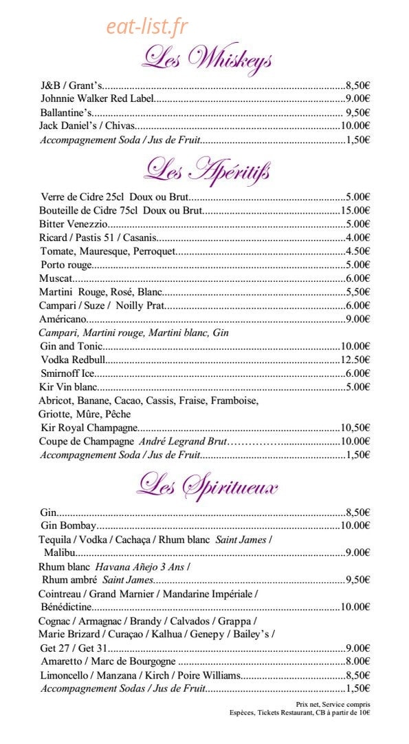 Le blue bay — carte page 13