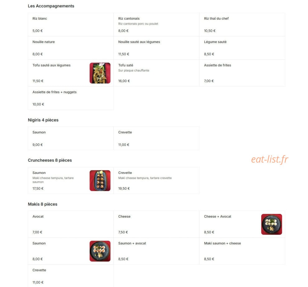 Le Jasmin D'Asie — carte page 5
