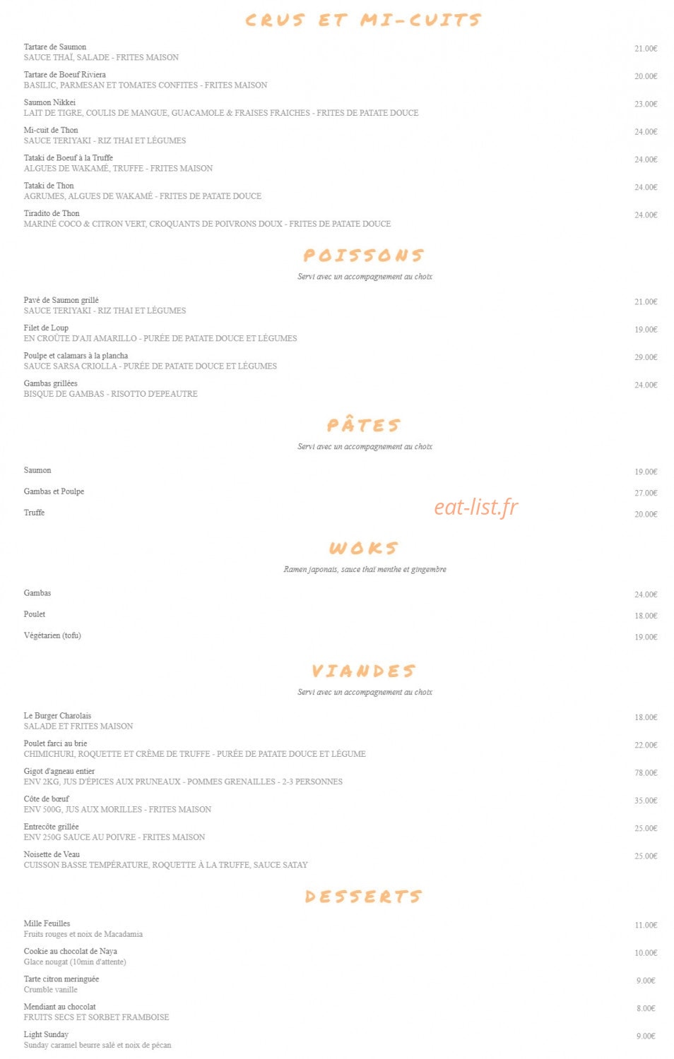 Le Naya — carte page 2