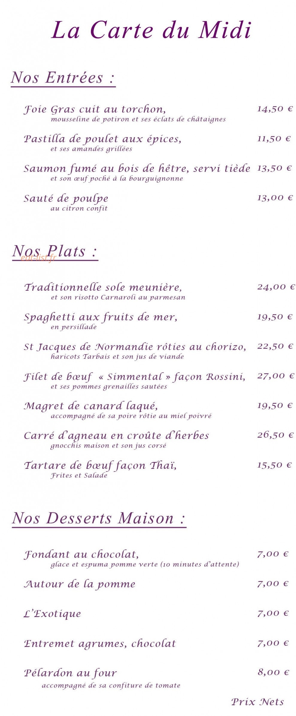 Le Prieuré — carte page 1