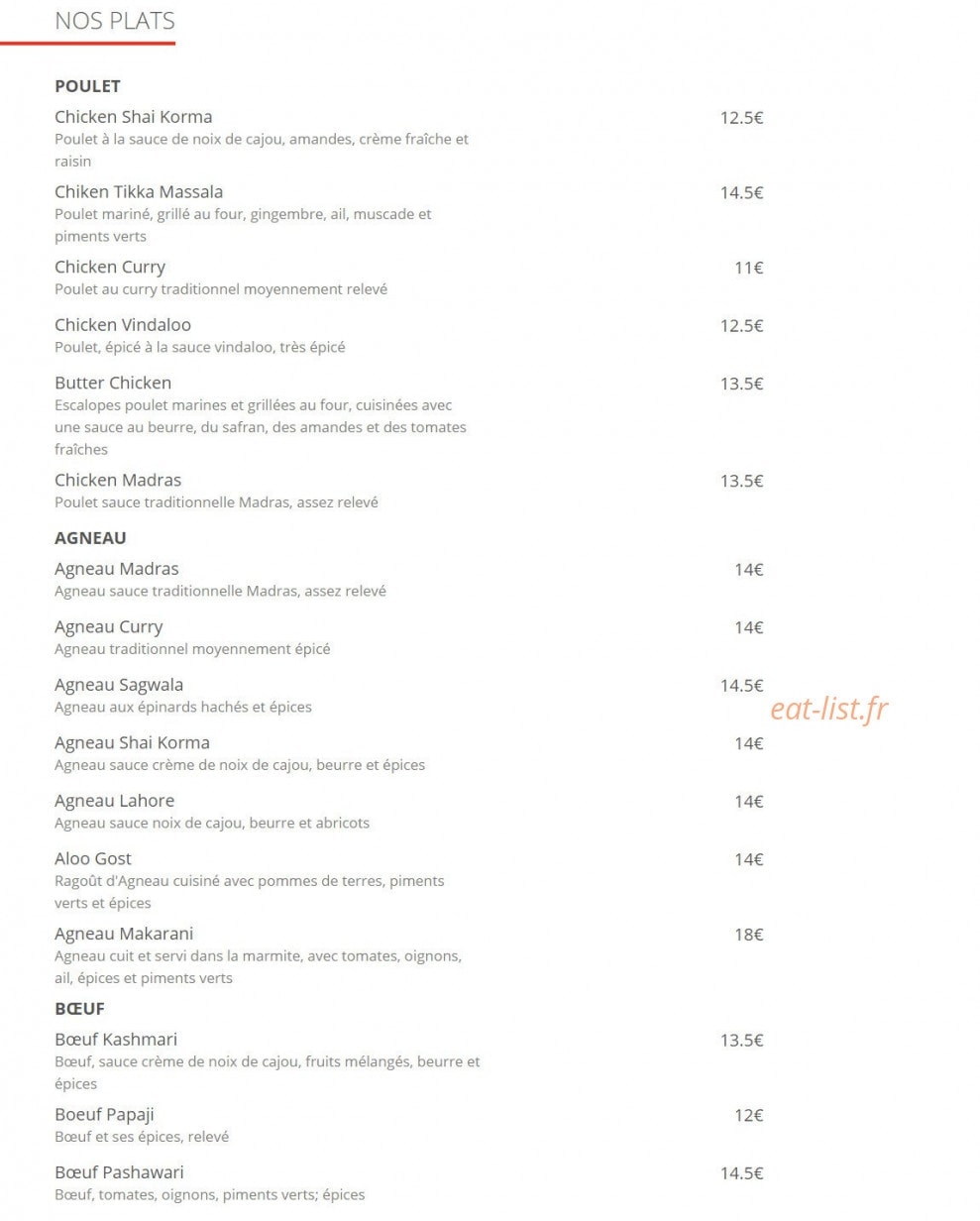 Le Rajpoute — carte page 2