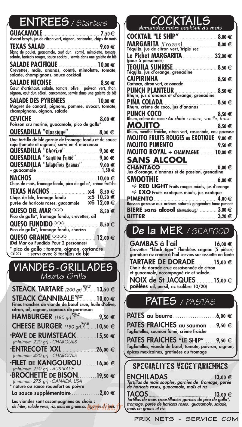 Le Ship — carte page 1