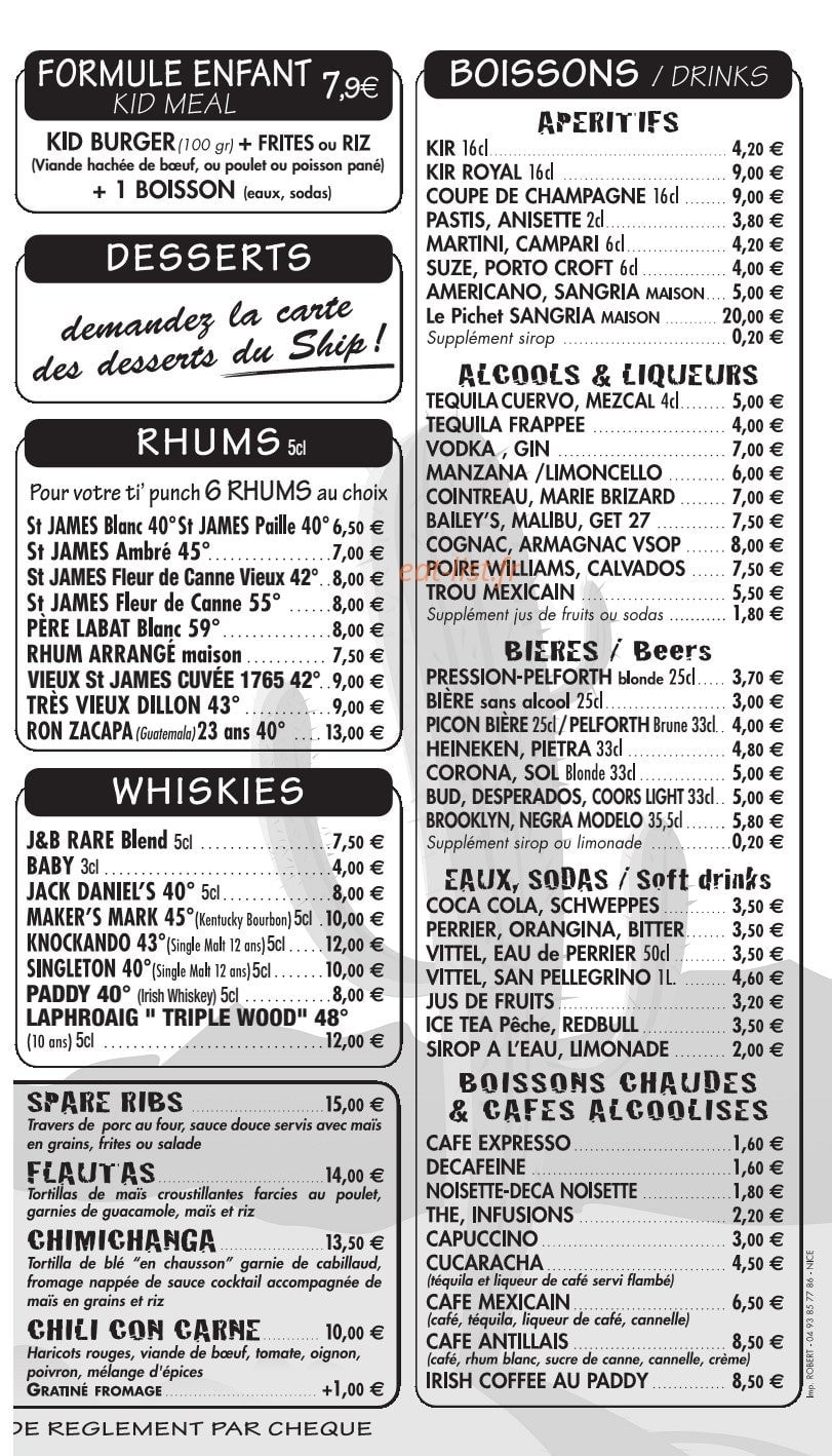 Le Ship — carte page 3