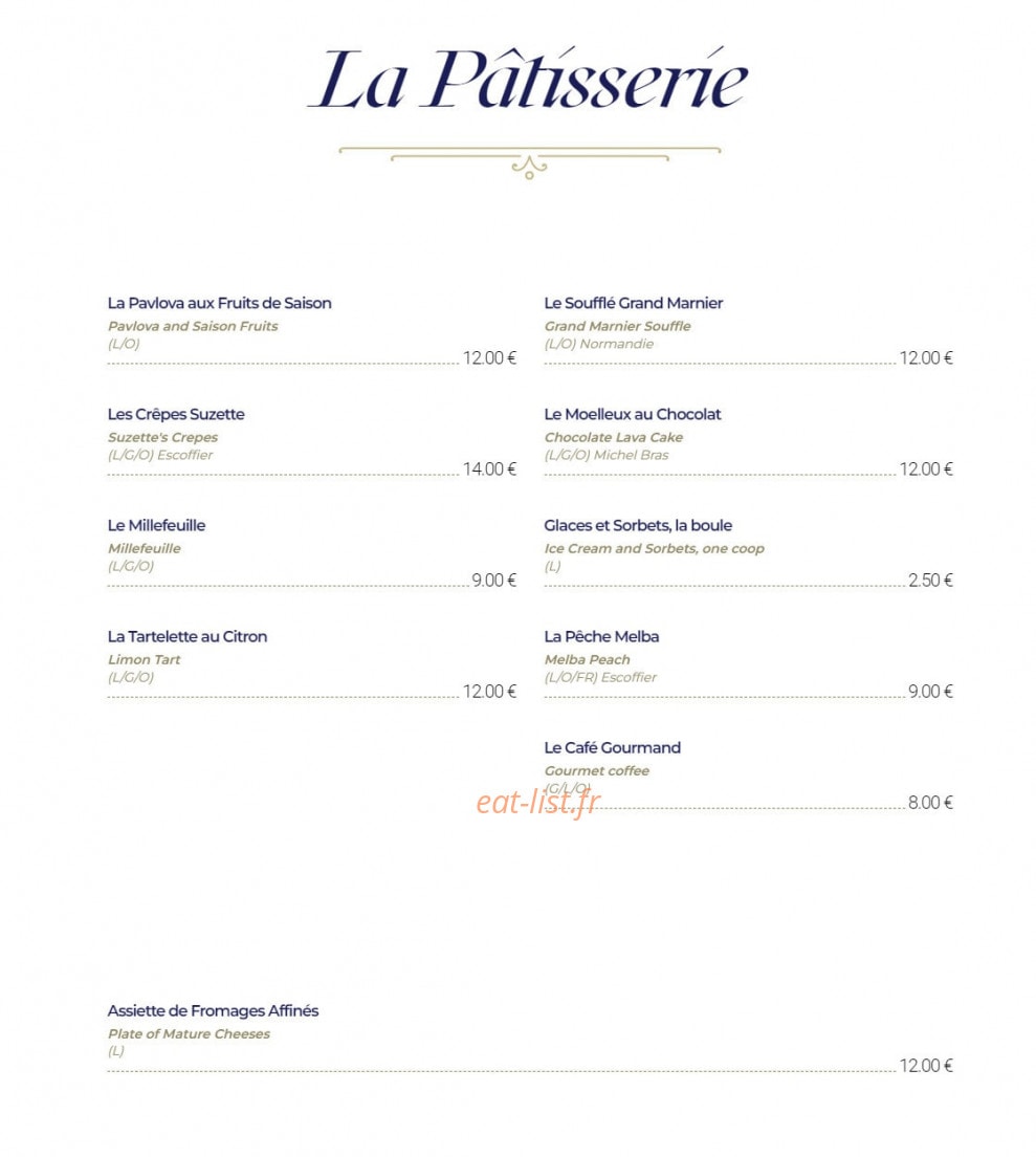 Les Cocottes Françaises — carte page 5