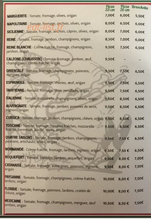 Mondiale Pizza — carte page 2