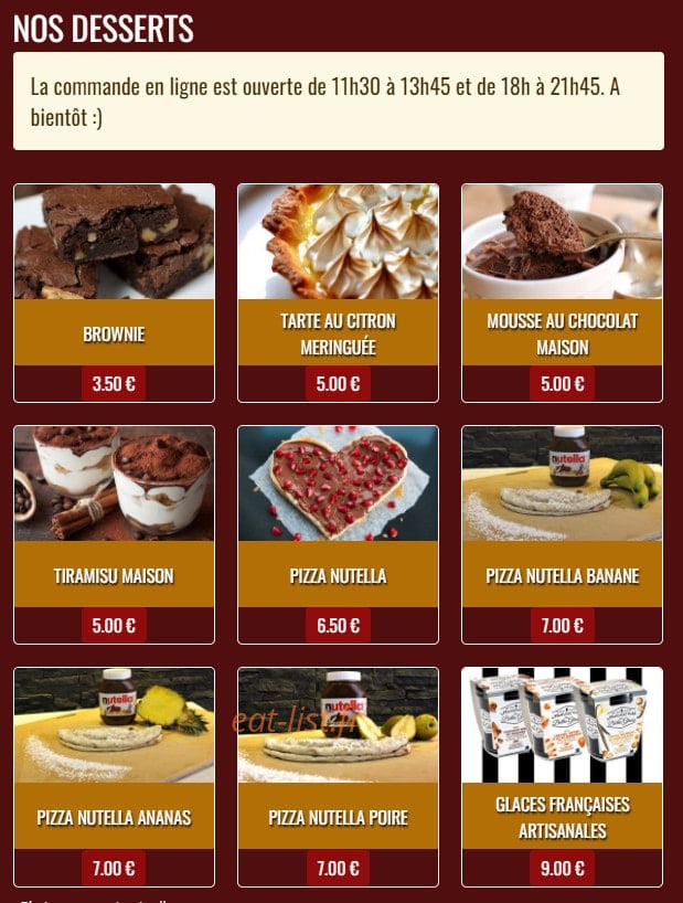 Pizzacap — carte page 10