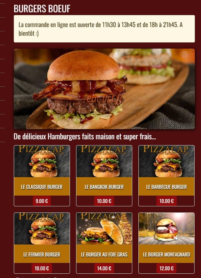 Pizzacap — carte page 3