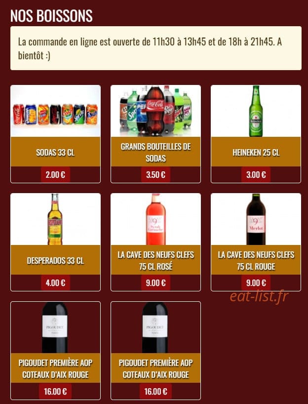 Pizzacap — carte page 11