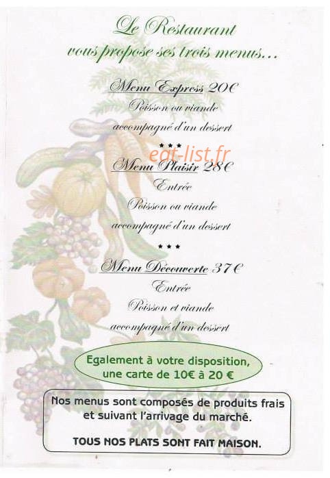 Restaurant l'appart de Franck — carte page 3