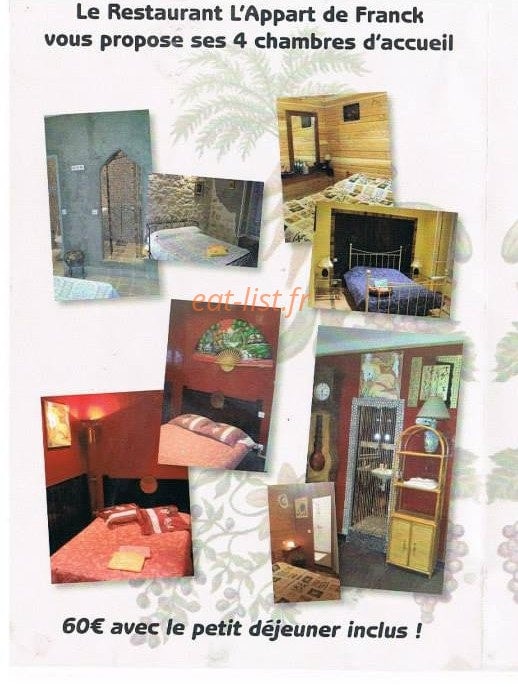 Restaurant l'appart de Franck — carte page 4