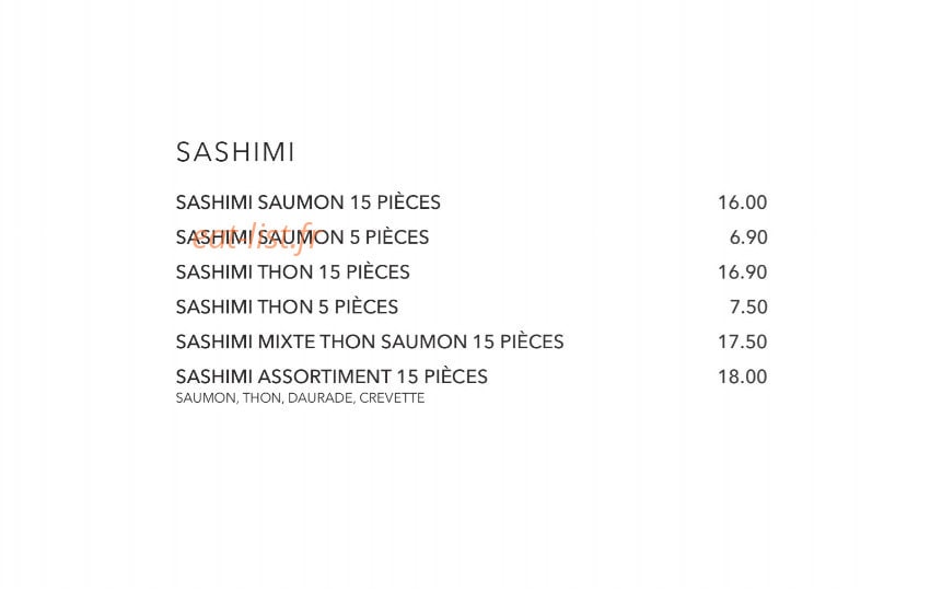 Sushi Shop — carte page 27