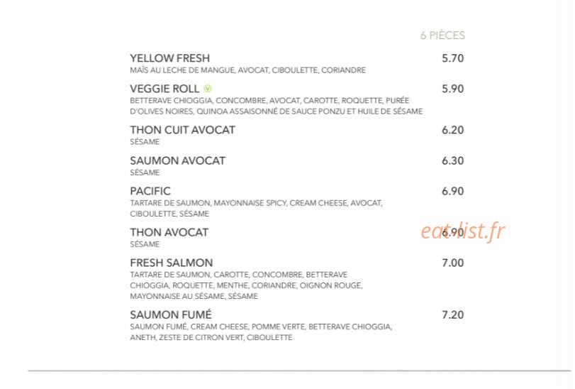 Sushi Shop — carte page 21