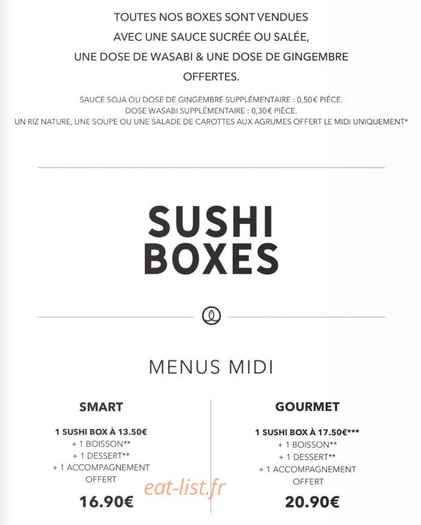 Sushi Shop — carte page 8