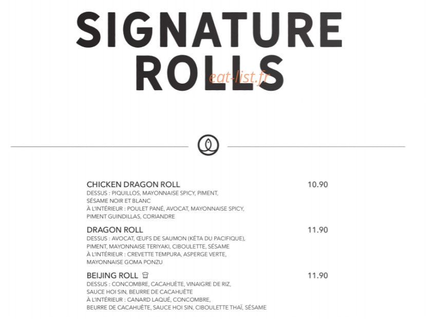 Sushi Shop — carte page 26