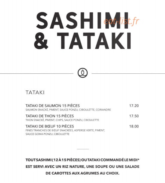 Sushi Shop — carte page 28