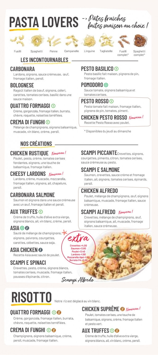 Vapiano — carte page 3