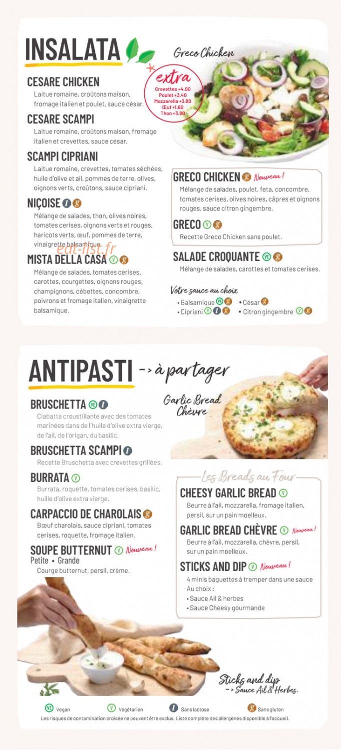 Vapiano — carte page 2