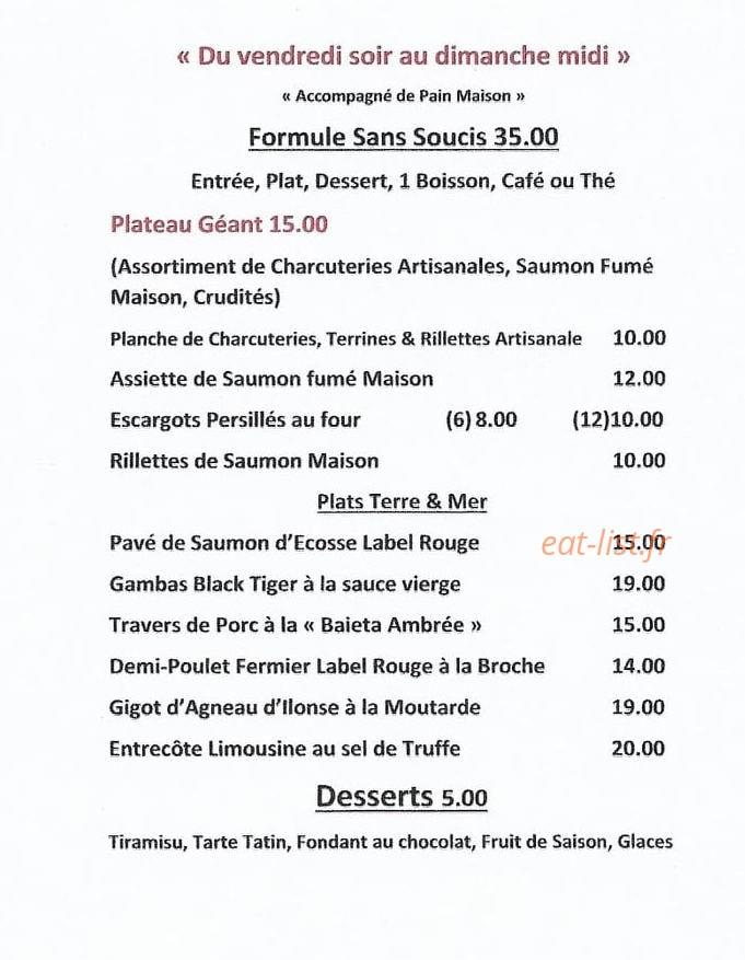 Le Relais de Roussillon — carte page 2
