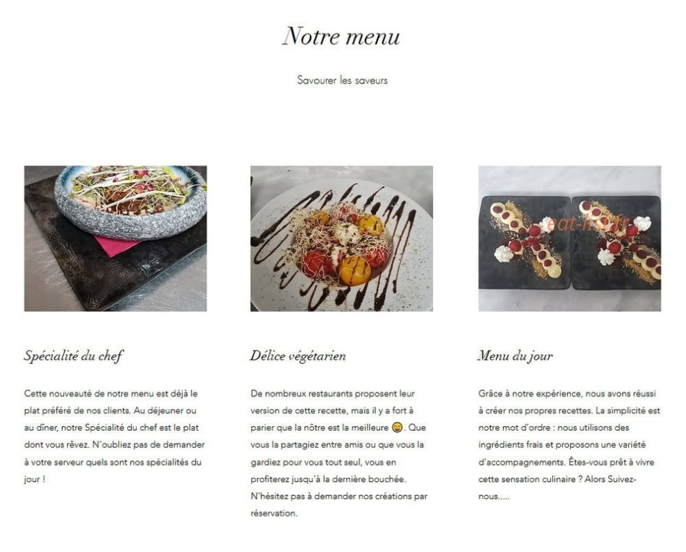 Le Relais de Roussillon — carte page 1