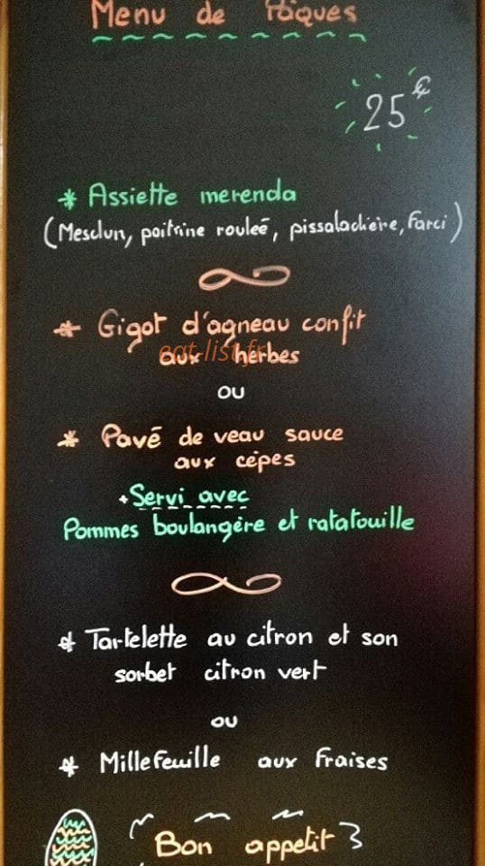 Bar restaurant de la mairie — carte page 1
